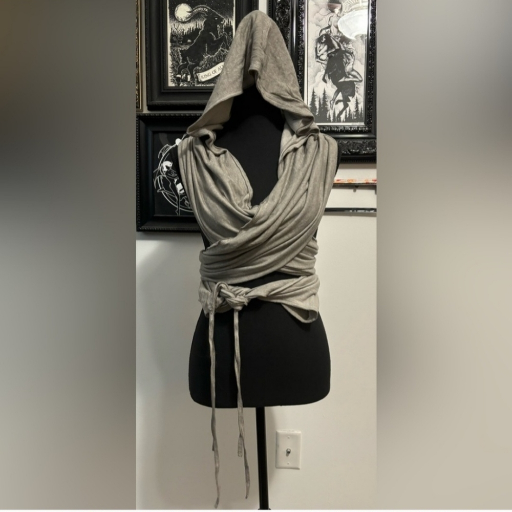 Dolls Kill / Darker Wavs Tempo Hooded Wrap Scarf